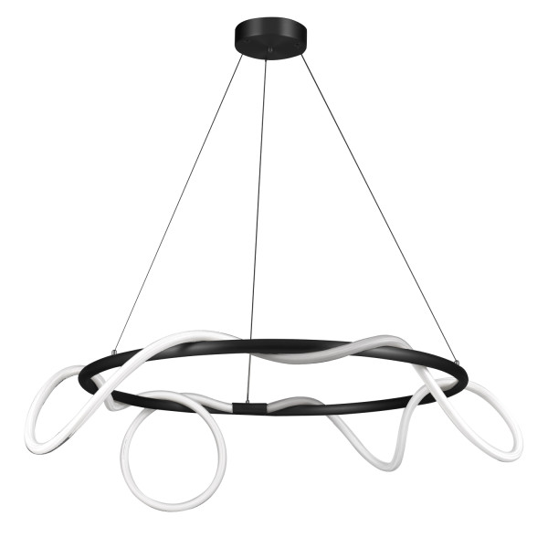 Lampa stylowa wisząca FANTASIA ROUND LED czarny 60 cm  ST-9282R/D60 black - Step Into Design