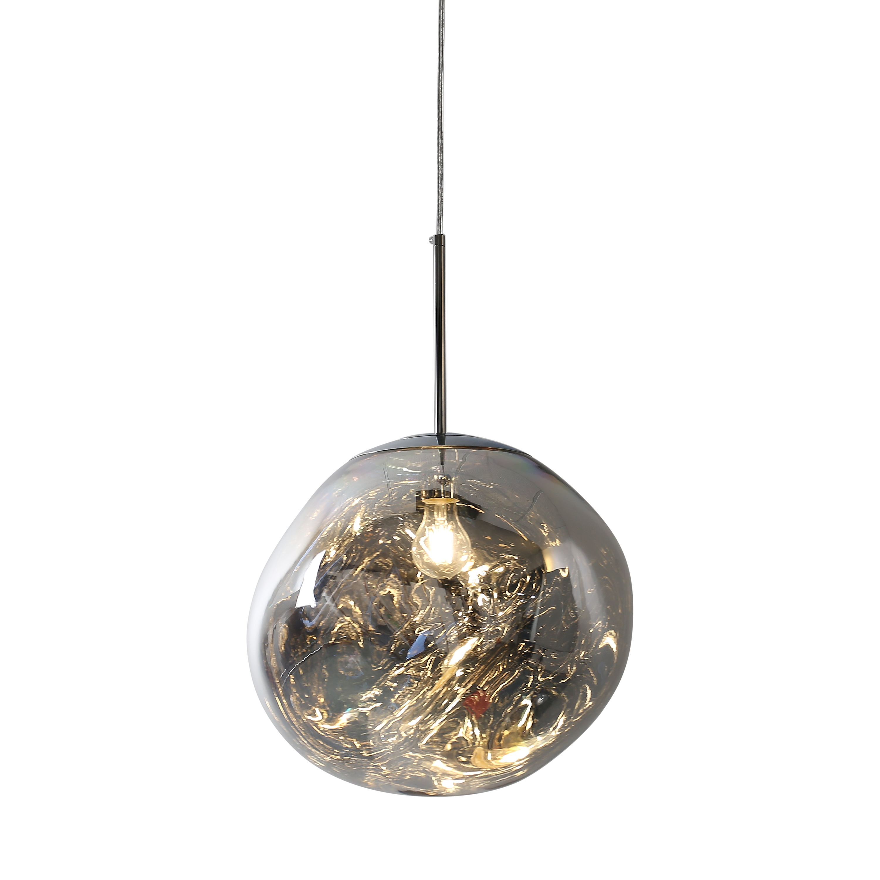 Lampa wisząca GLAM L srebrna 38 cm MP-1239-380 chrome - Step Into Design - obrazek 2
