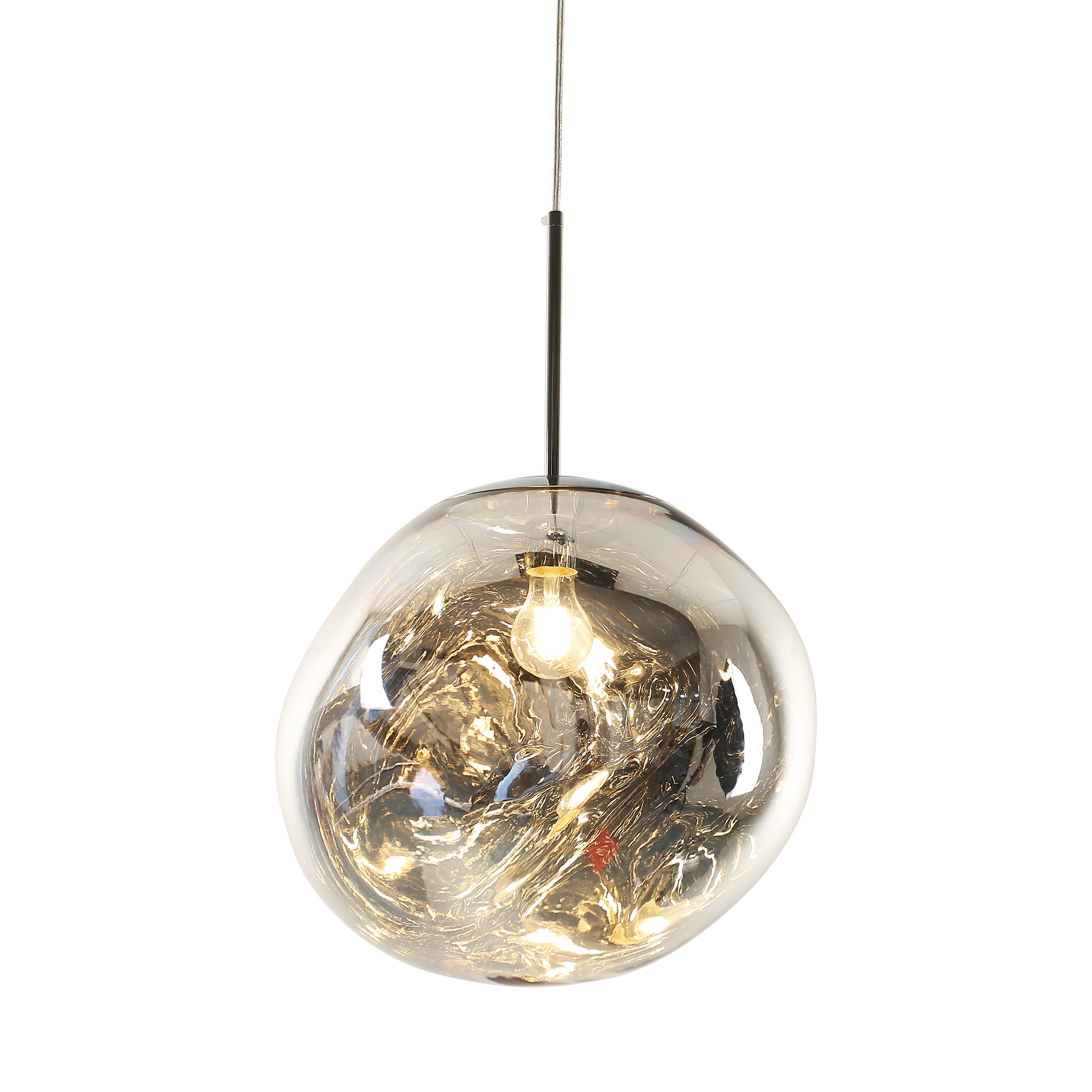 Lampa wisząca GLAM L srebrna 38 cm MP-1239-380 chrome - Step Into Design - obrazek 3