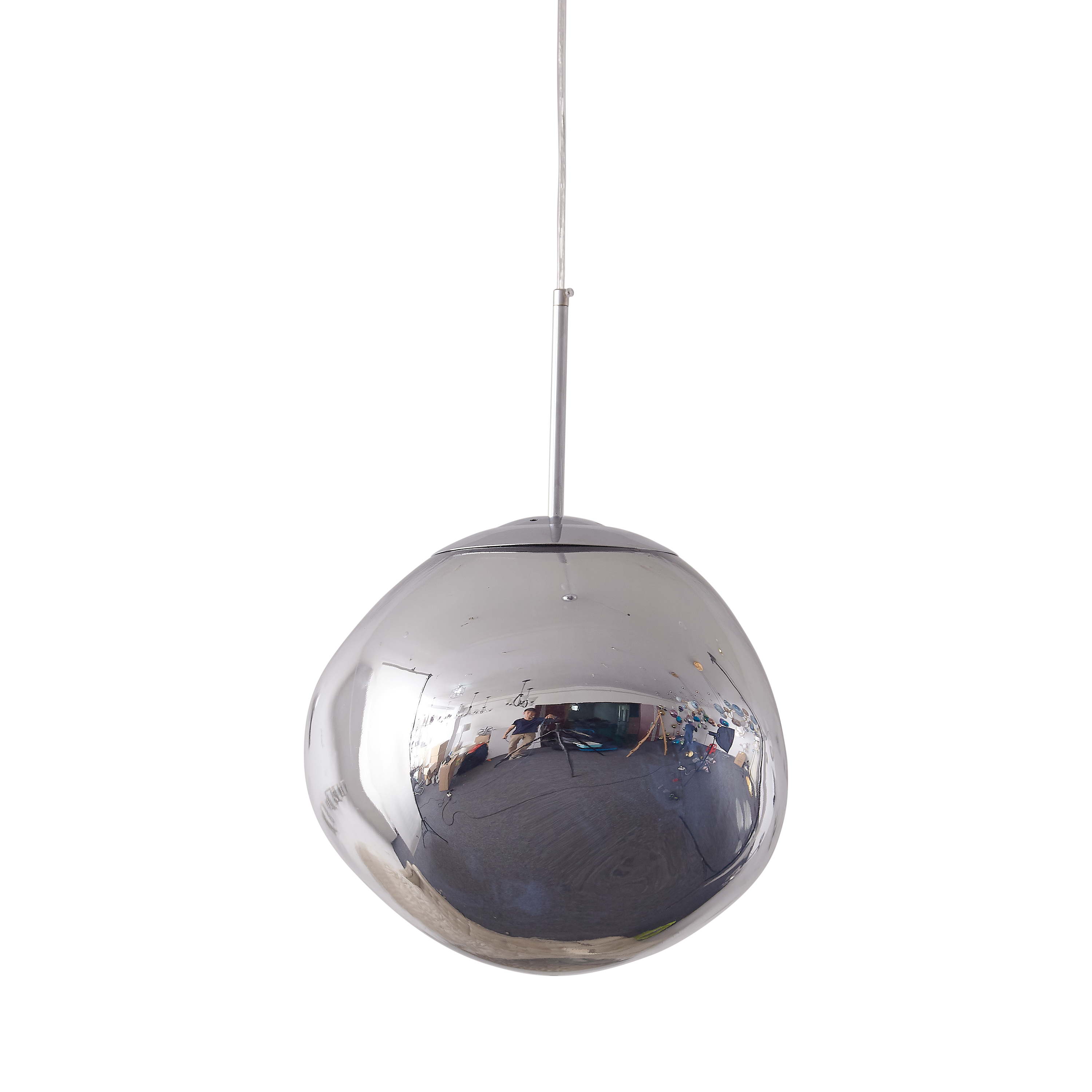 Lampa wisząca GLAM L srebrna 38 cm MP-1239-380 chrome - Step Into Design - obrazek 9