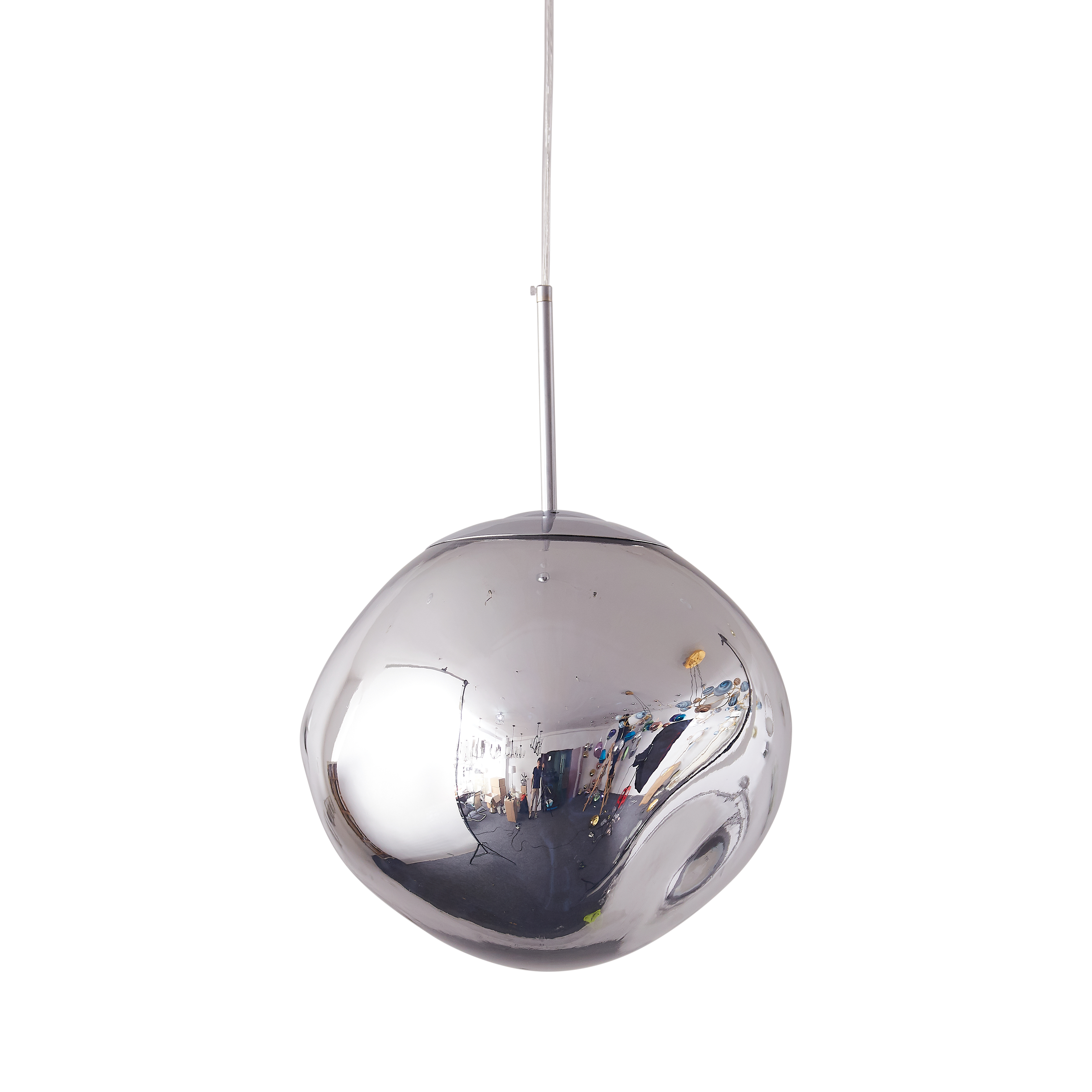 Lampa wisząca GLAM M srebrna 28 cm MP-1239-280 chrome - Step Into Design