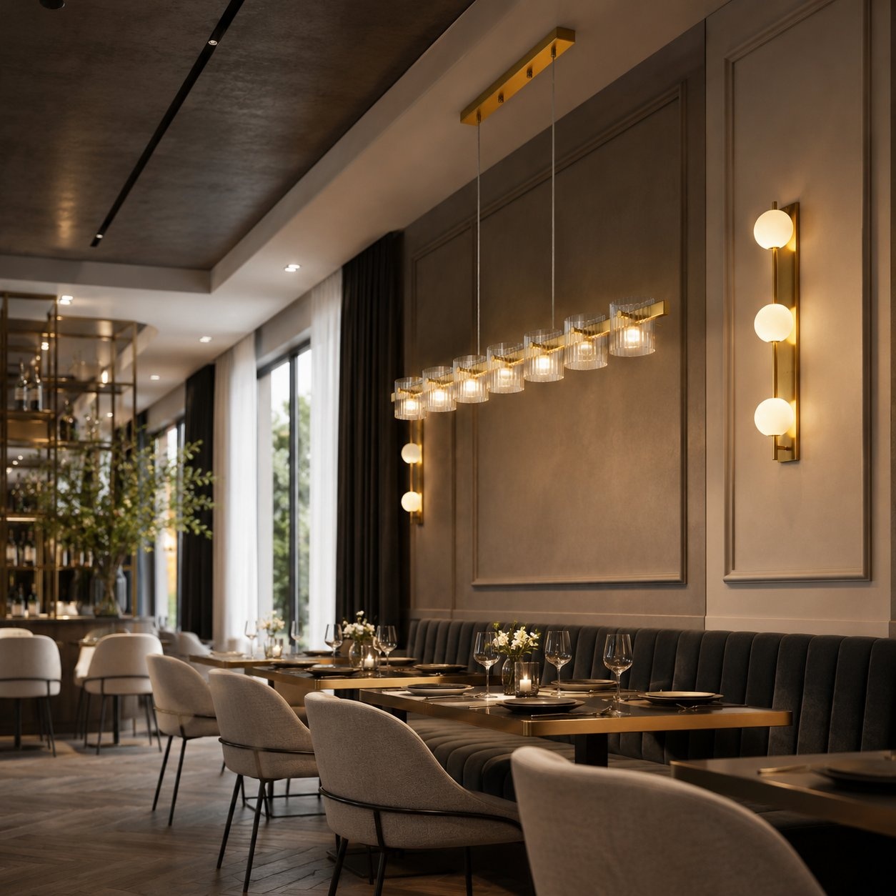 Lampa wisząca LED BACCIO złota 120 cm - nowoczesna lampa nad stół i wyspę ST-DL8520 - Step into Design - obrazek 2