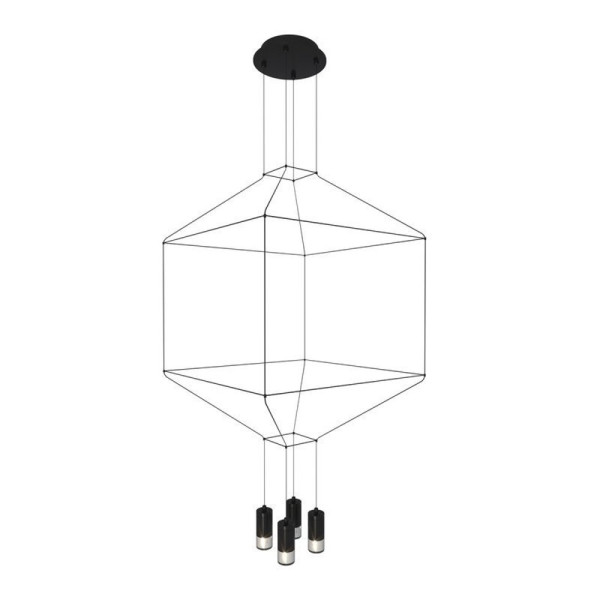 Lampa loft wisząca LINEA-4 czarna ST-5961-4 - Step Into Design
