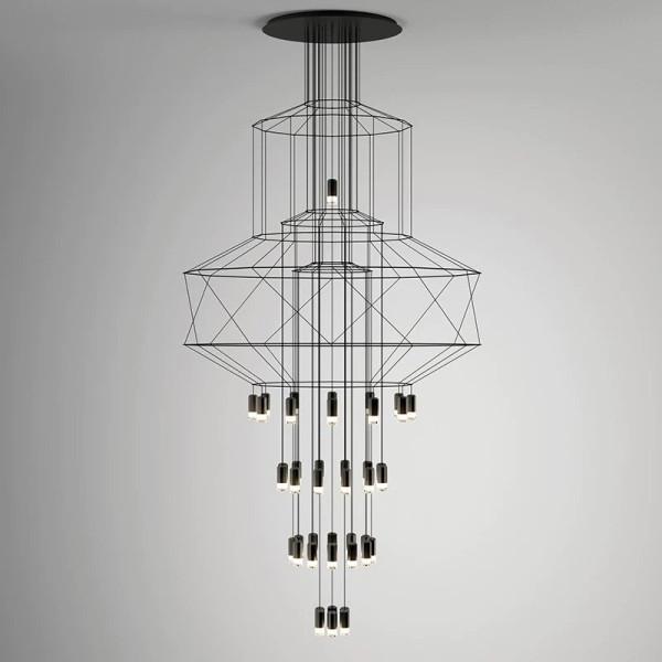 Lampa stylowa wisząca LINEA-43 czarna XT100-43P - Step Into Design