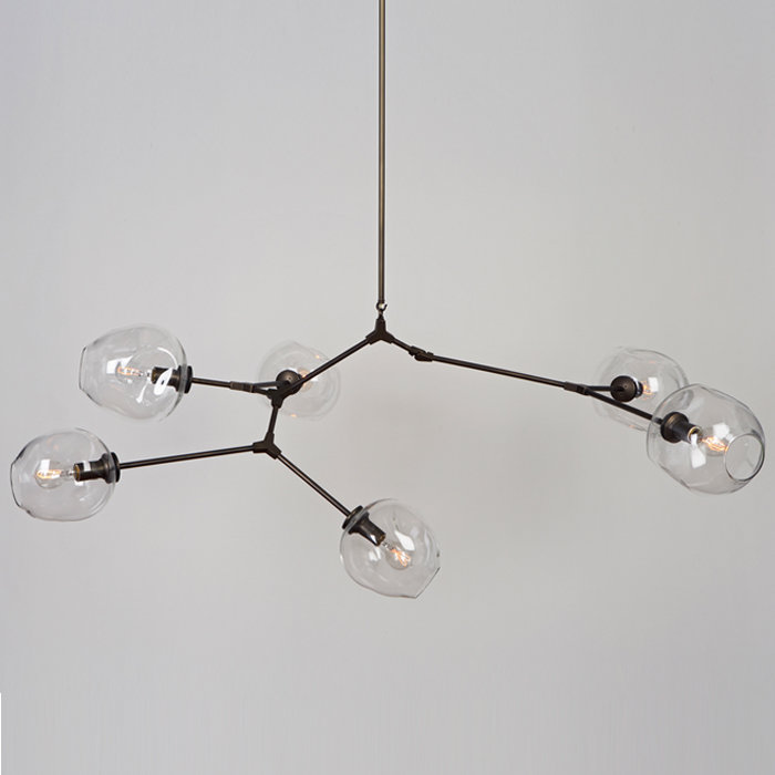 Lampa designerska wisząca MODERN ORCHID-6 ST-1232-6 black transparent - Step Into Design - obrazek 7