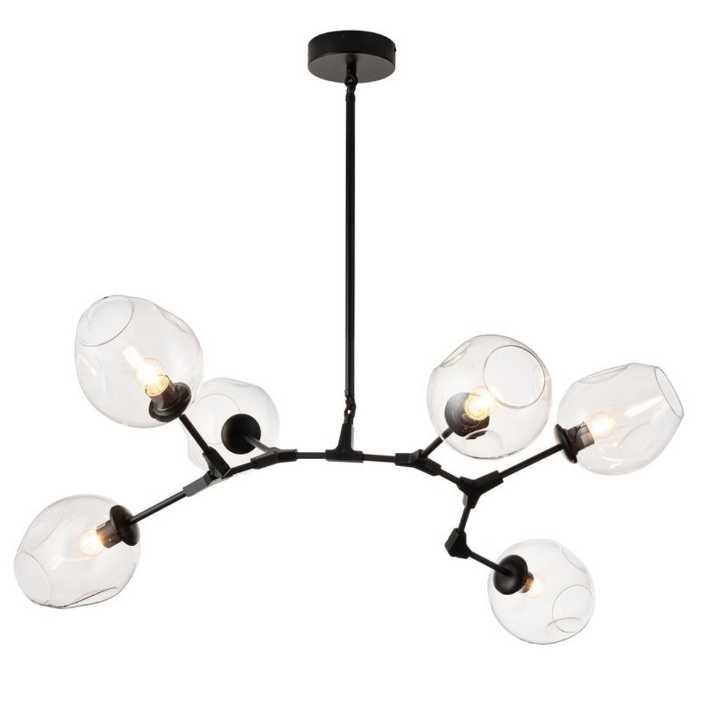 Lampa designerska wisząca MODERN ORCHID-6 ST-1232-6 black transparent - Step Into Design - obrazek 2