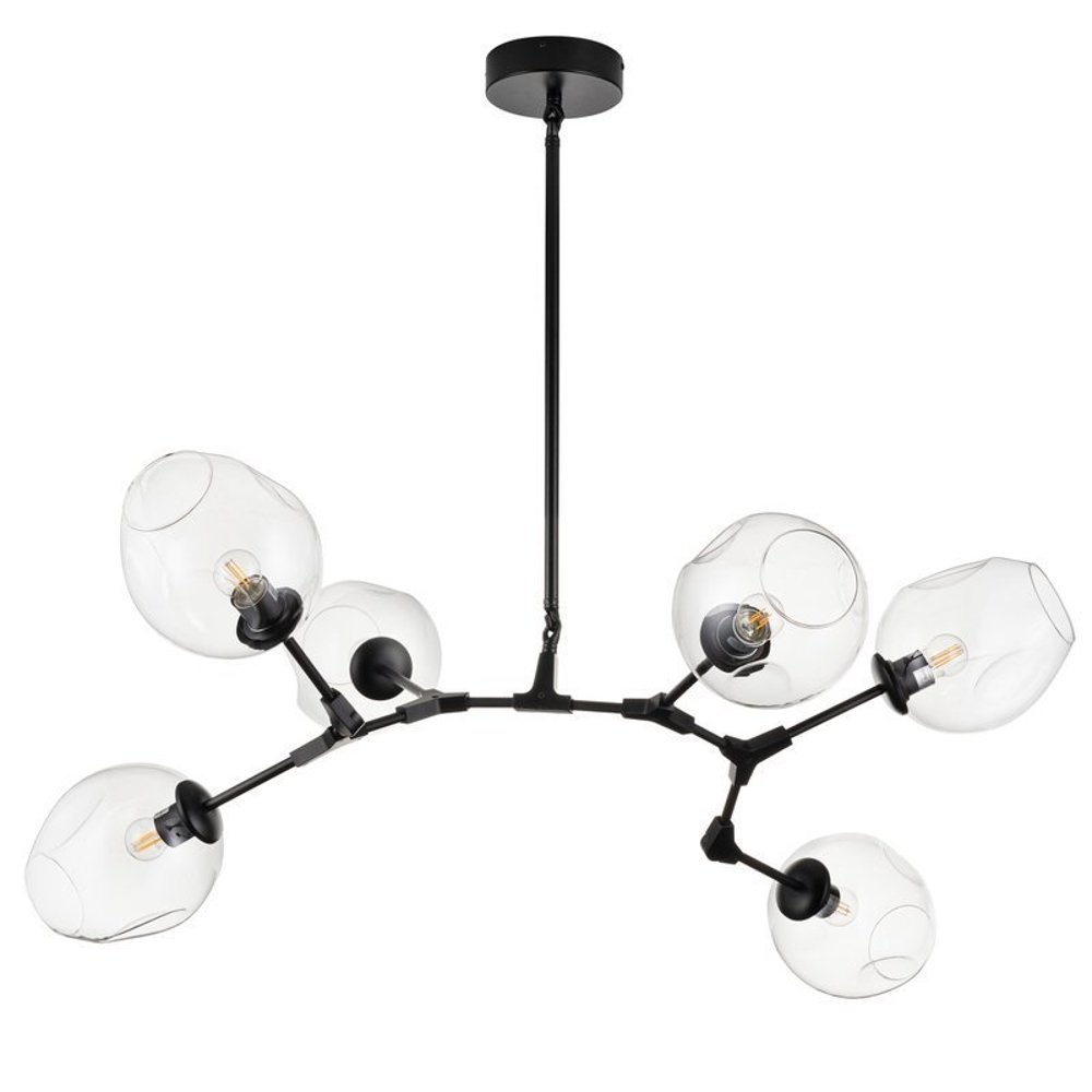 Lampa designerska wisząca MODERN ORCHID-6 ST-1232-6 black transparent - Step Into Design - obrazek 5