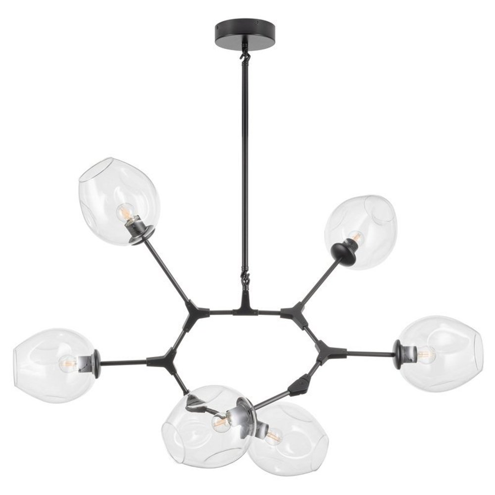 Lampa designerska wisząca MODERN ORCHID-6 ST-1232-6 black transparent - Step Into Design - obrazek 6