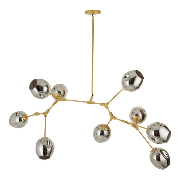 Lampa wisząca MODERN ORCHID-9 złoto szara 150 cm - ST-1232-9 gold smoky - Step Into Design