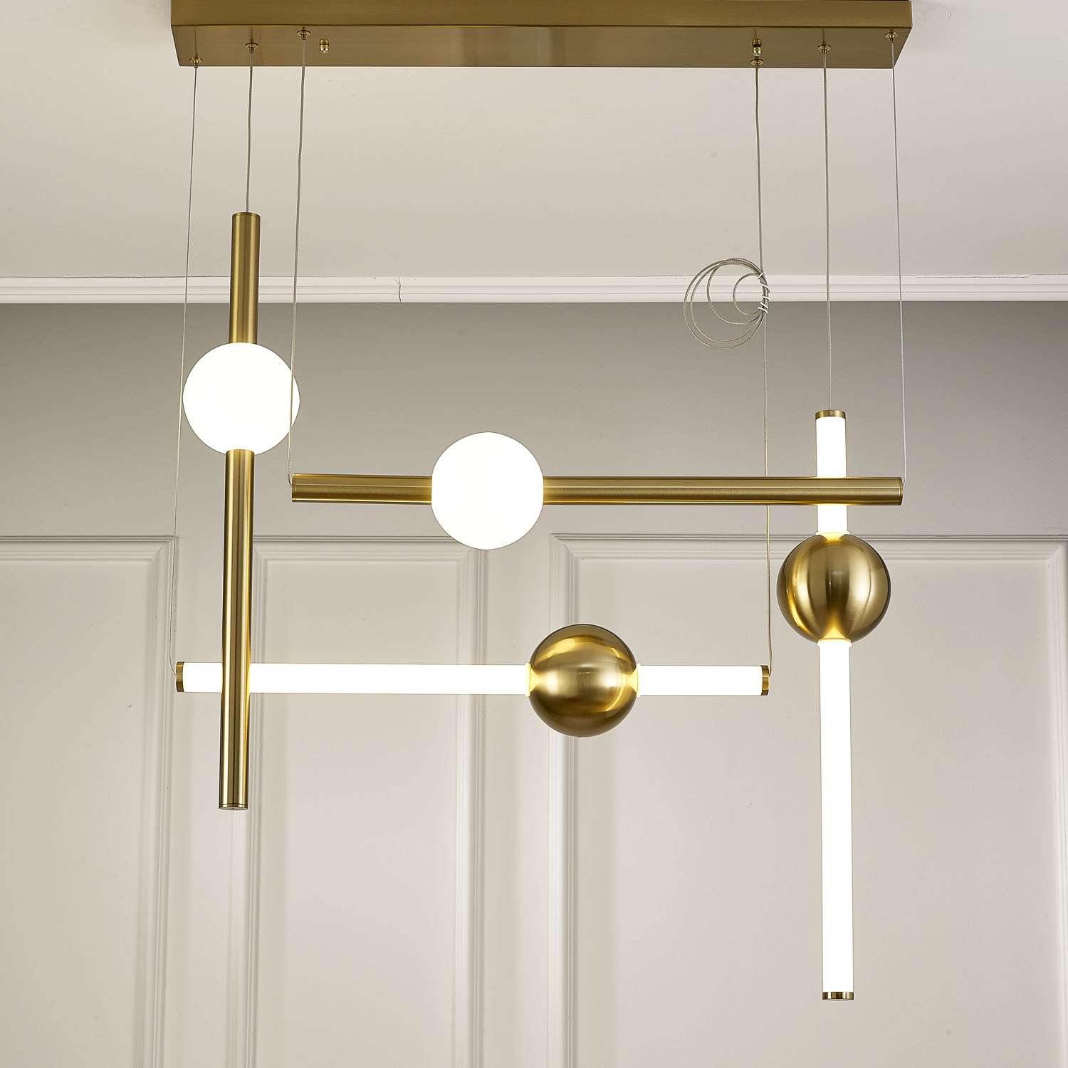 Lampa wisząca nowoczesna O-LINE szczotkowany mosiądz ST-1691L-4 - Step Into Design - obrazek 10