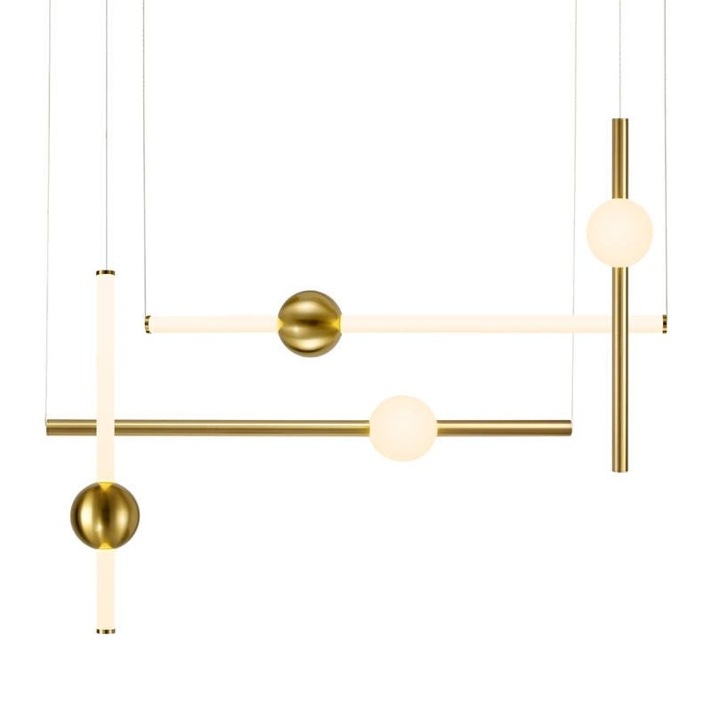 Lampa wisząca nowoczesna O-LINE szczotkowany mosiądz ST-1691S-4 - Step Into Design
