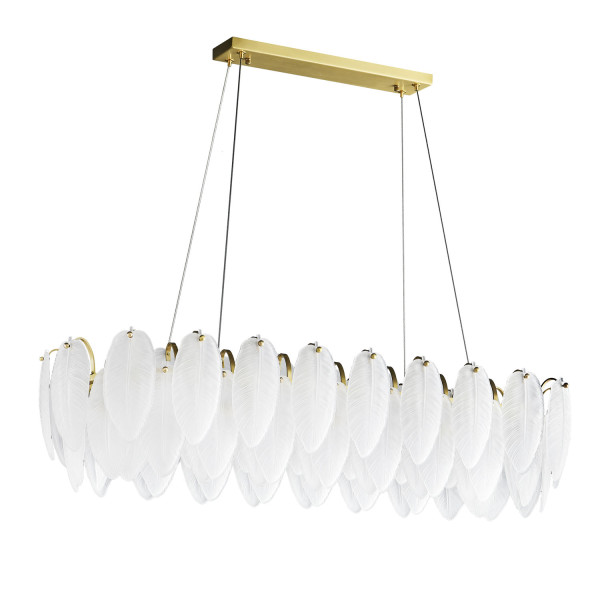 Lampa wisząca PIUMA LONG biała 100 cm  ST-6289-10C - Step Into Desgin