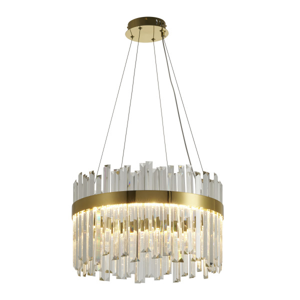 Lampa wisząca ROYAL LED kryształowa złota 50 cm  ST-1088-50 - Step Into Desgin