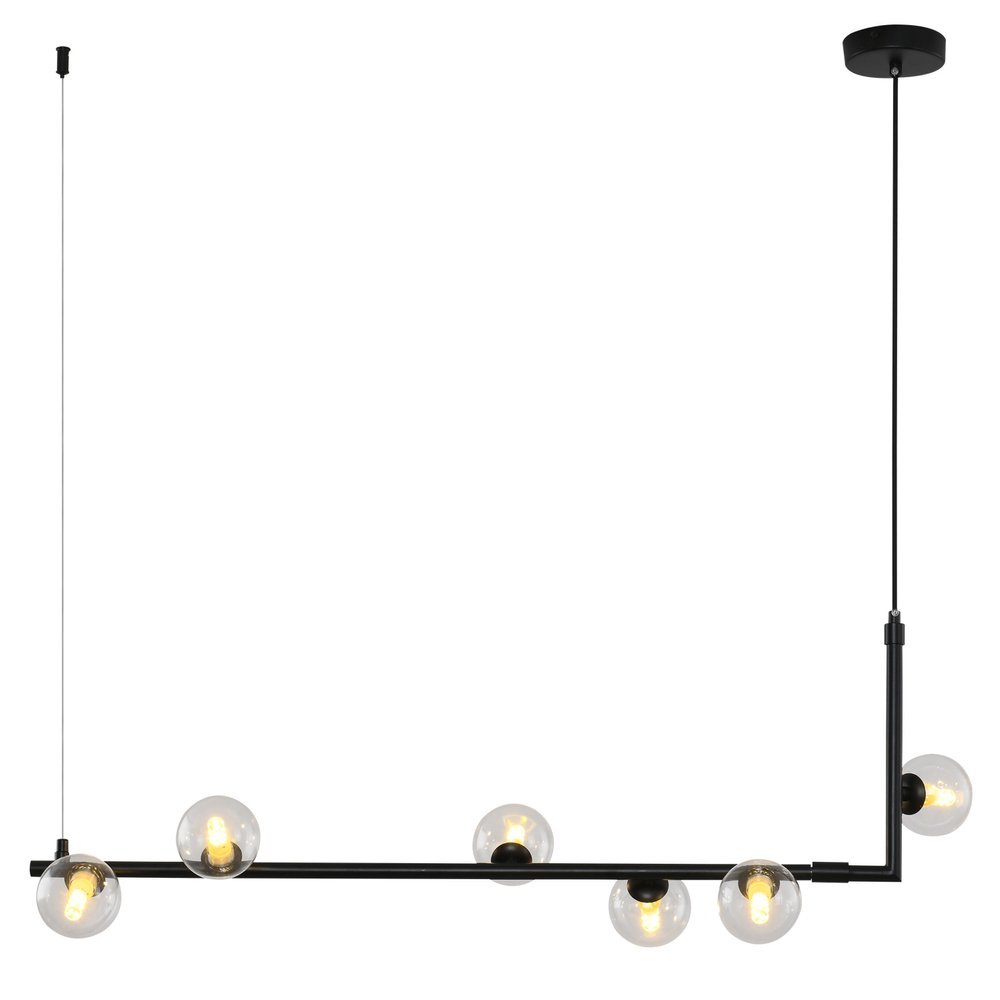 Lampa wisząca nowoczesna SIMPLY czarny MP0096-6 - Step Into Design