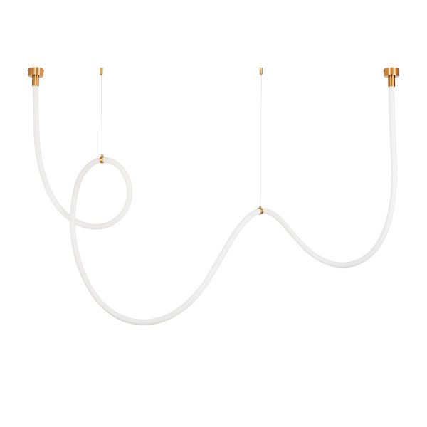 Lampa wisząca SNAKE LED wąż ledowy złota 400 cm  MD1021-4 gold - Step into Design