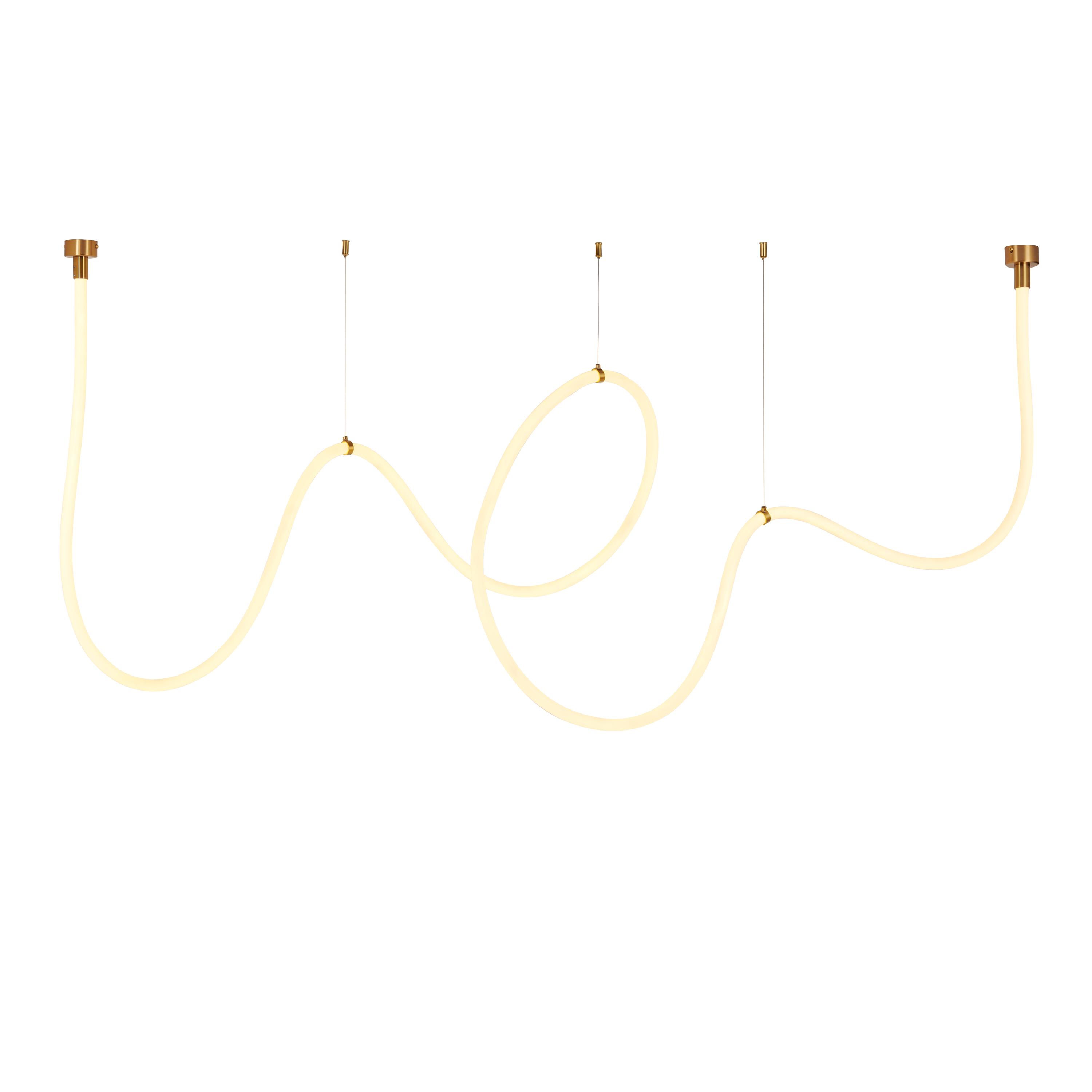 Lampa wisząca SNAKE LED wąż ledowy złota 500 cm MD1021-5 gold - Step into Design - obrazek 8