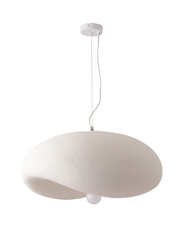Lampa wisząca STONE FLAT biała 40 cm  DN429-400 - Step Into Design