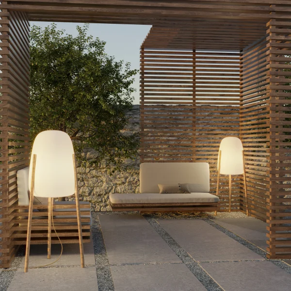 Lampa zewnętrzna boho biała 3086 ROCKET 145 CABLE - New Garden