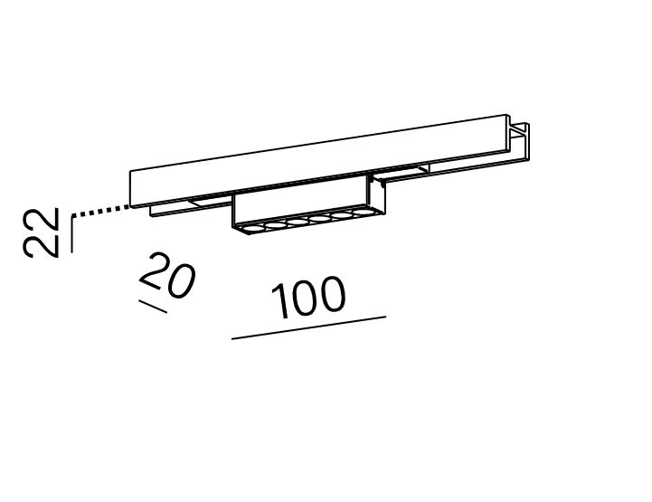 Nowoczesna liniowa oprawa szynowa AQForm RAFTER mini points 10 LED MULTITRACK 48 V 3000 K 45° DALI czarna – 16457-M930-WB-DA-12 - obrazek 6