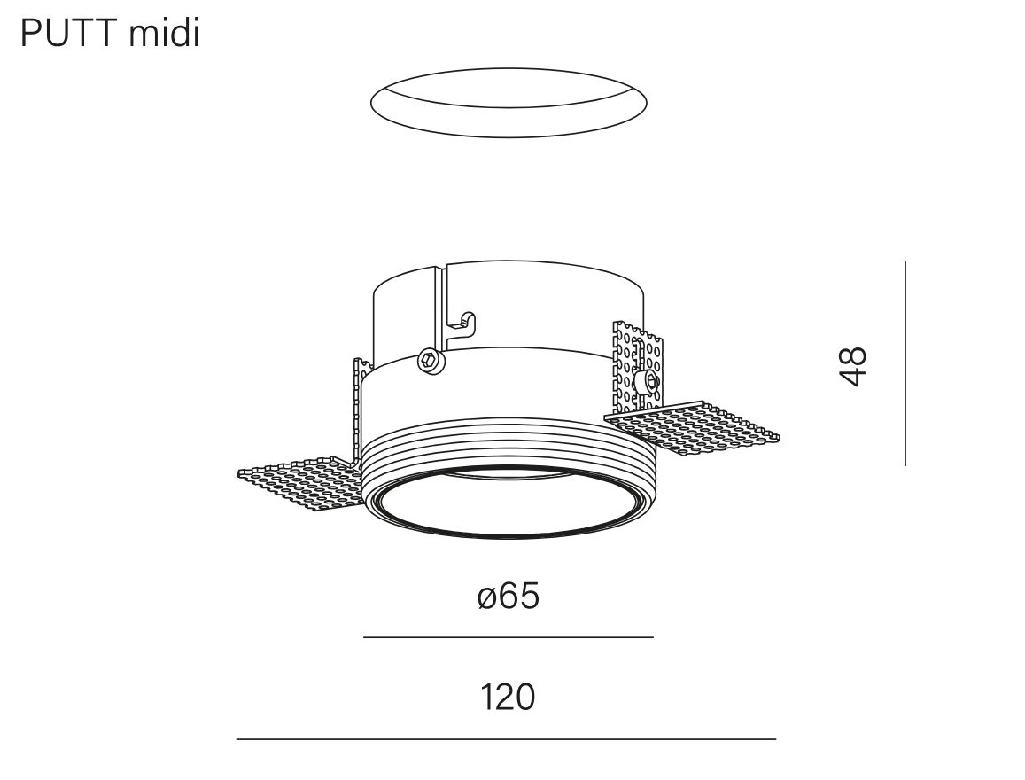 Nowoczesna oprawa wpuszczana AQForm PUTT midi LED trimless 3000 K 50° czarna – 38016-M930-WB-00-12 - obrazek 3