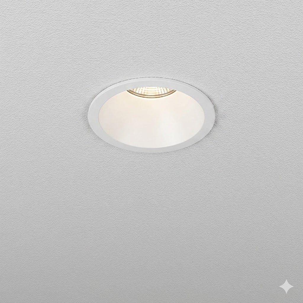 Nowoczesna oprawa wpuszczana AQForm HOLLOW 8 lens LED 3000 K 34° IP44/20 biała – 38055-M930-FW-00-13