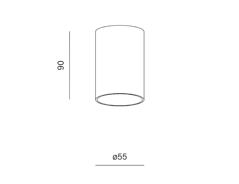 Nowoczesna tuba sufitowa AQForm PET 9 GU10 biała – 42311-G000-00-PH-13 - obrazek 2