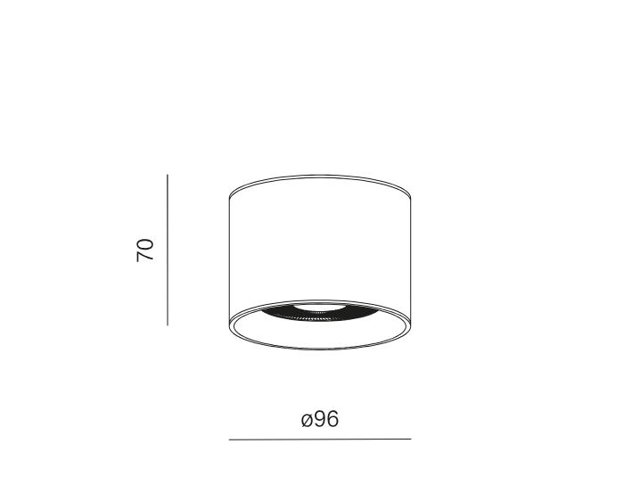 Nowoczesna lampa sufitowa zewnętrzna AQForm ONLY round mini 7 LED 230 V 3000 K 40° IP65 czarna – 47018-M930-W3-PH-12 - obrazek 3