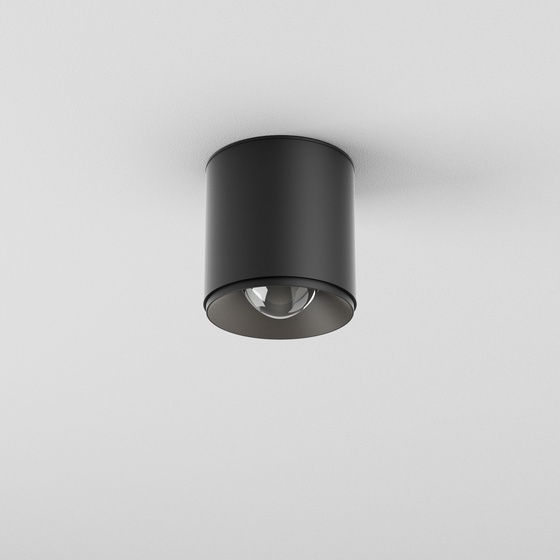 Lampa sufitowa QRLED next hermetic L930 52° ON/OFF surface black 47063-L930-W3-00-12 - AqForm
