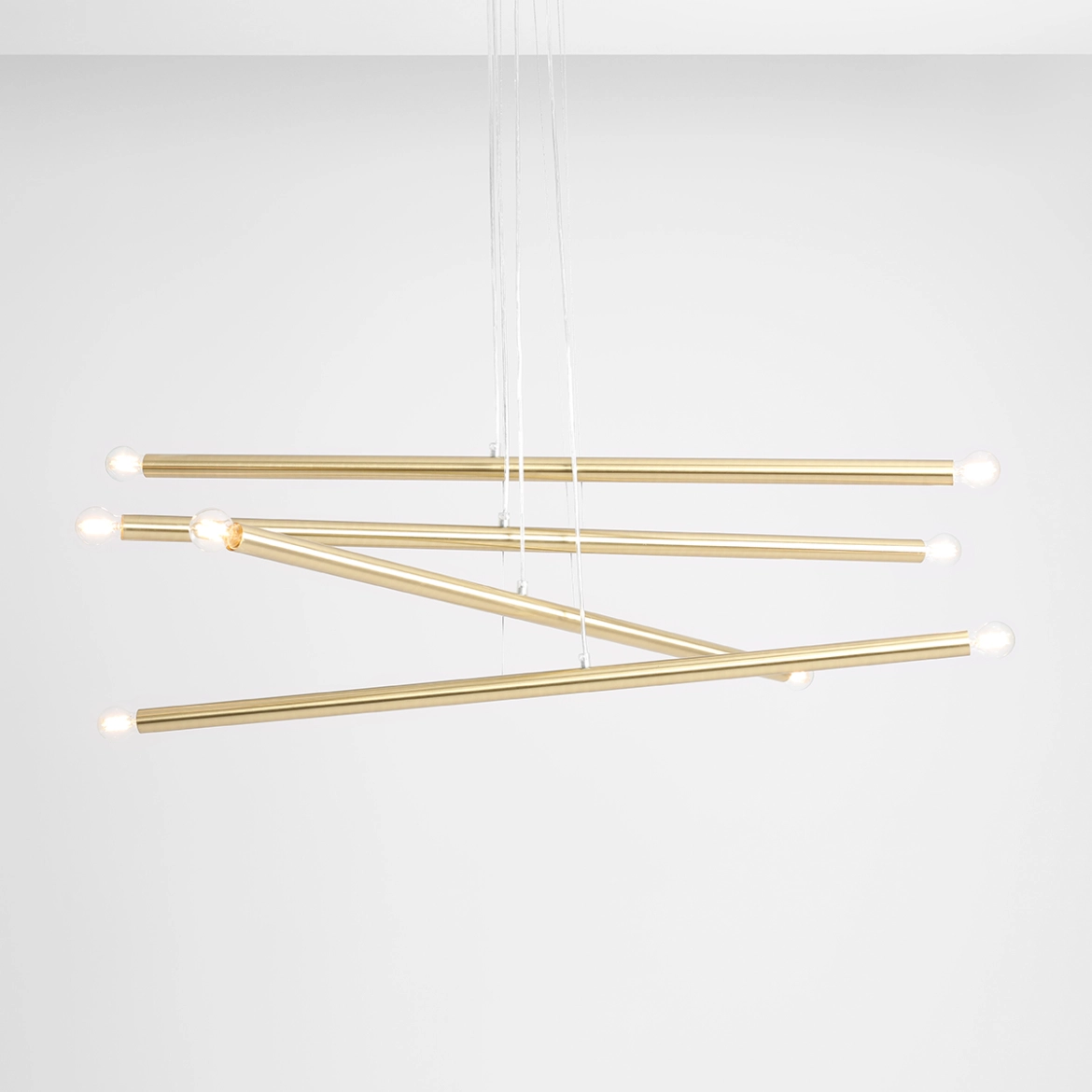 LAMPA WISZĄCA TUBO 8 BRASS 1072P40 ALDEX