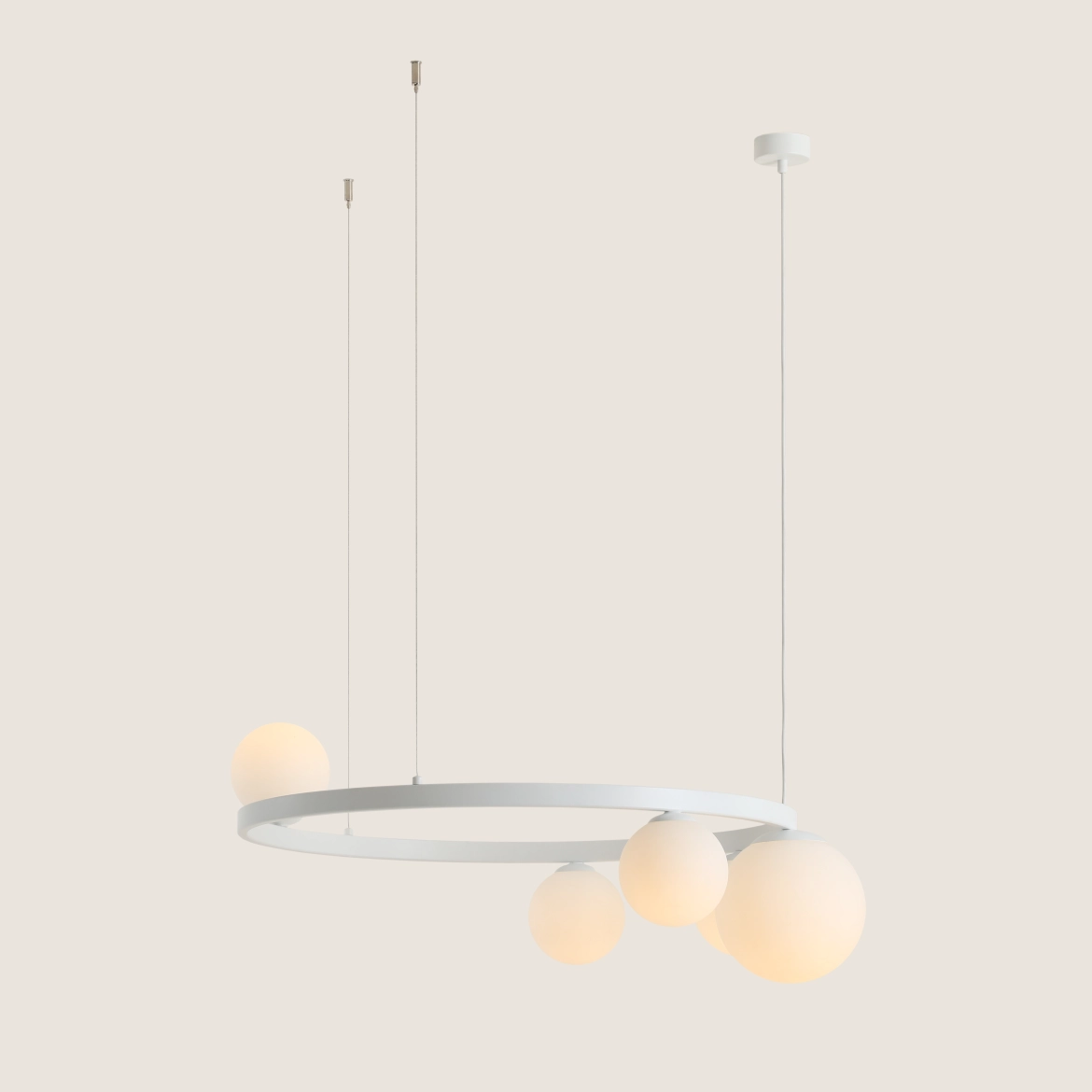Lampa Wisząca GARDA 5 RING Biały 1099F_R Aldex