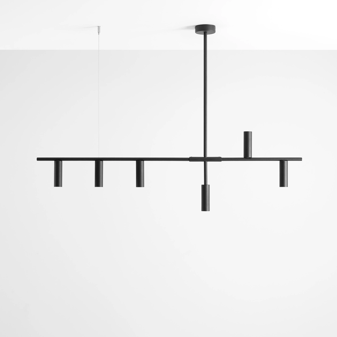 LAMPA WISZĄCA TREVO 6 ALL BLACK 1104K1 ALDEX