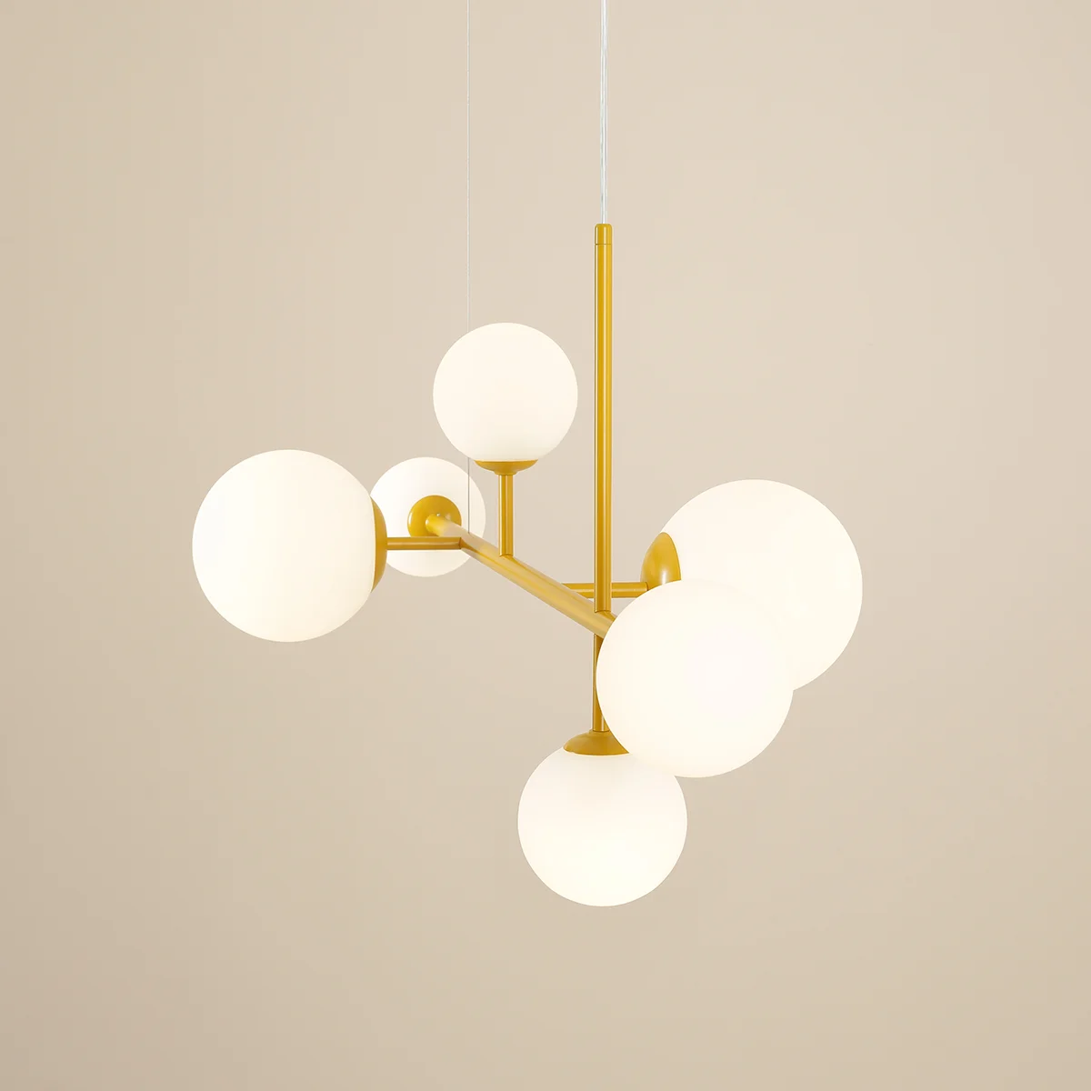 DIONE 6 MUSTARD 1092K14 Nowoczesna lampa wisząca #colours Aldex