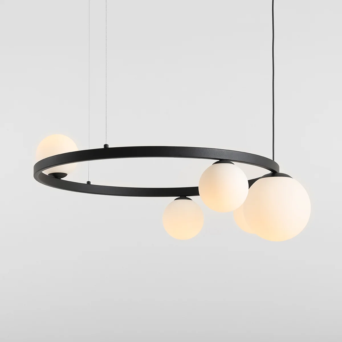Lampa wisząca GARDA 5 RING BLACK 1099F1_R Aldex