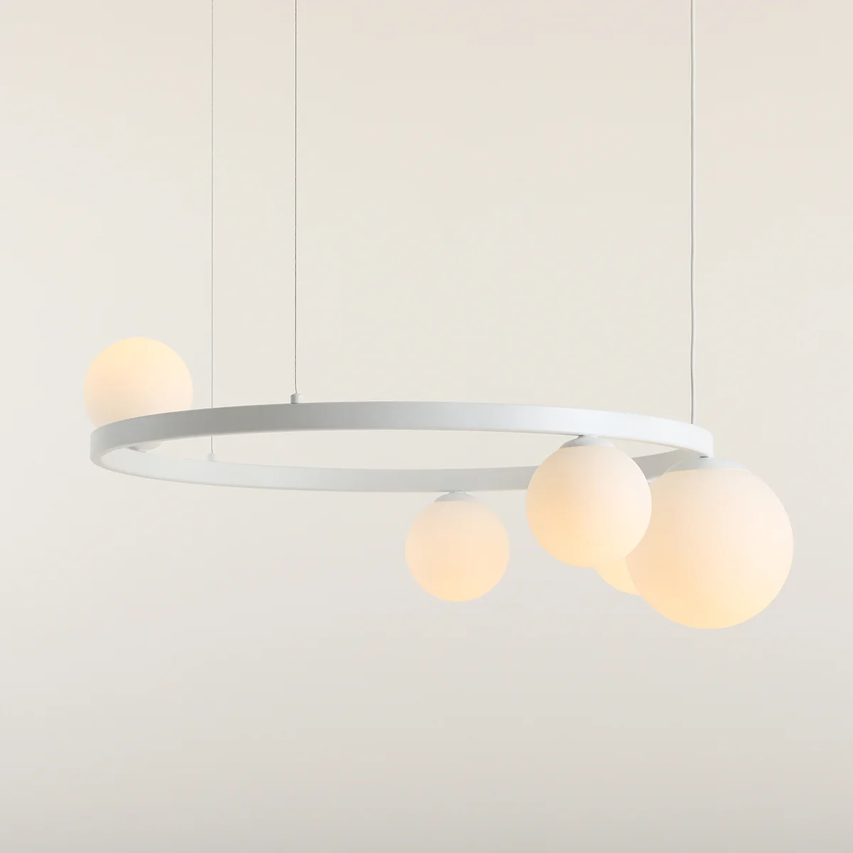 Lampa wisząca GARDA 5 RING WHITE 1099F_R Aldex
