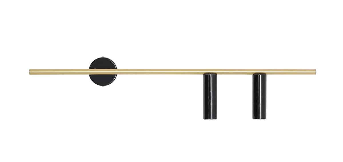 KINKIET TREVO 2 BLACK BRASS (prawy) 1083D40_2 ALDEX
