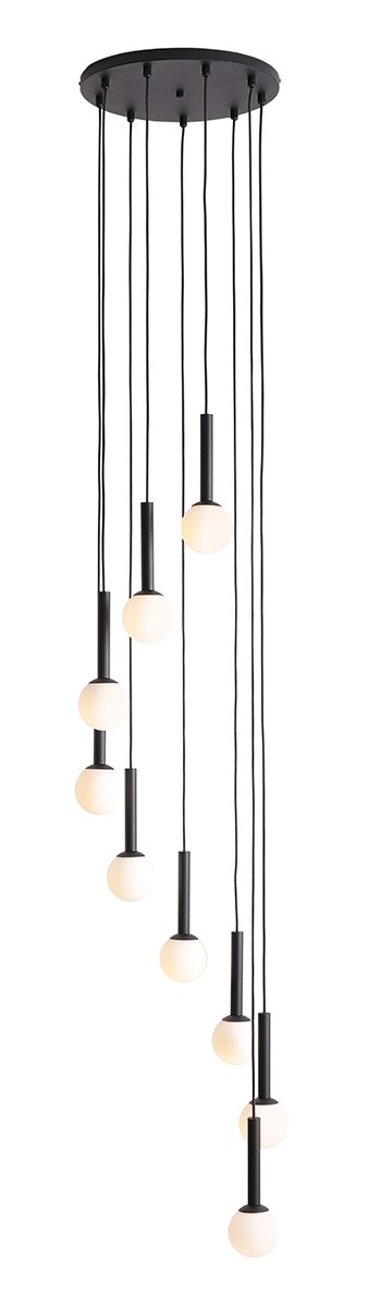 Lampa Wisząca Riu 9 RING Czarny 1117N1 Aldex