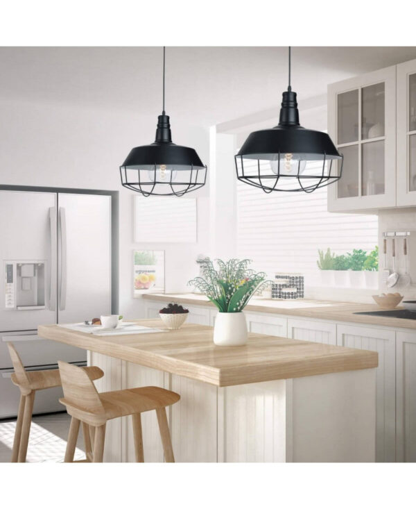 1548 PENDANT LAMP 1XE27 STEEL BLACK Zambelis Lights