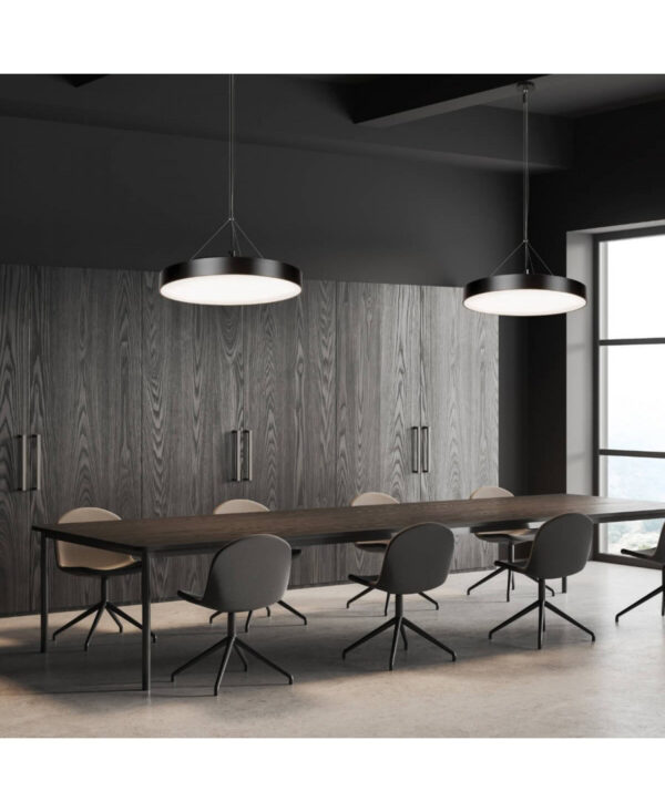 1618 PENDANT LED LIGHT 56W 3000K BLACK MATT Zambelis Lights