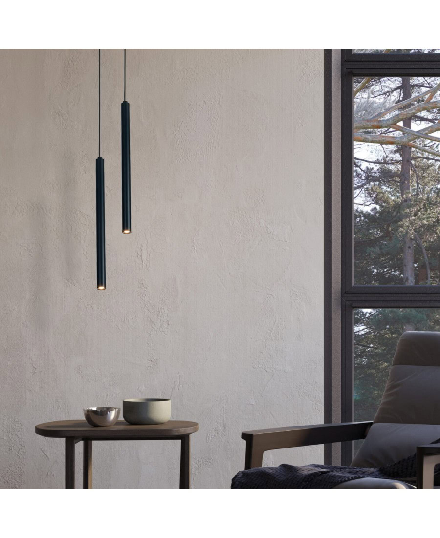 17009 HOTEL PENDANT LED BLACK Zambelis Lights