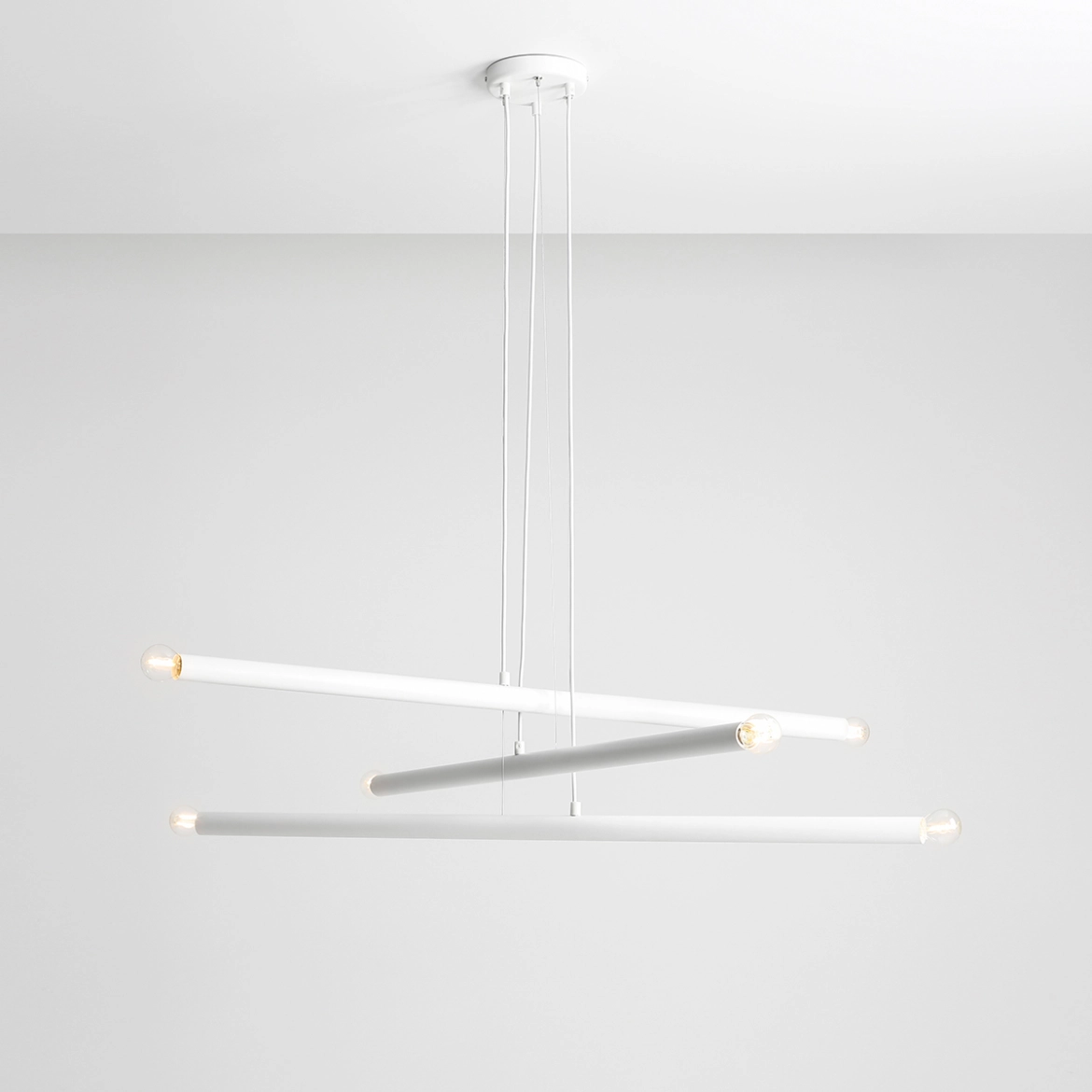 Lampa Wisząca TUBO 6 Biały 1072K Aldex