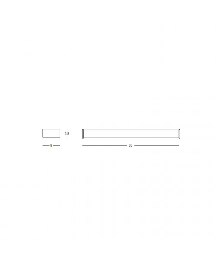 180041-B WALL LIGHT 16W 3000K BLACK IP44 Zambelis Lights