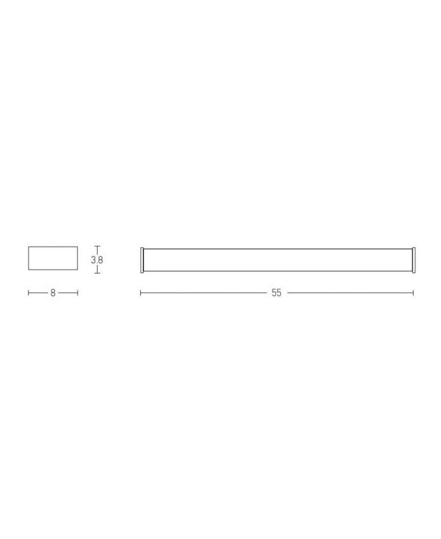180041 WALL LIGHT 16W 3000K CHROME IP44 Zambelis Lights