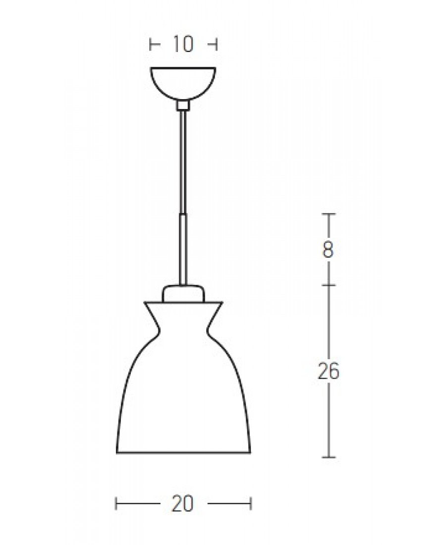 180065 PENDANT LIGHT 1XE27 40W Zambelis Lights