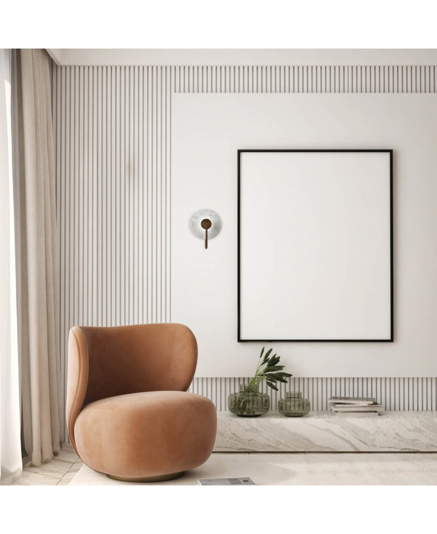 18168 SCONCE LED 3W MARBLE - BLACK Zambelis Lights