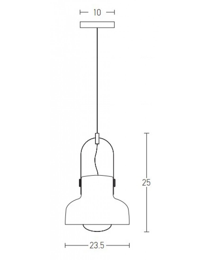 18191 PENDANT BLACK MATT 1xE27 40W Zambelis Lights