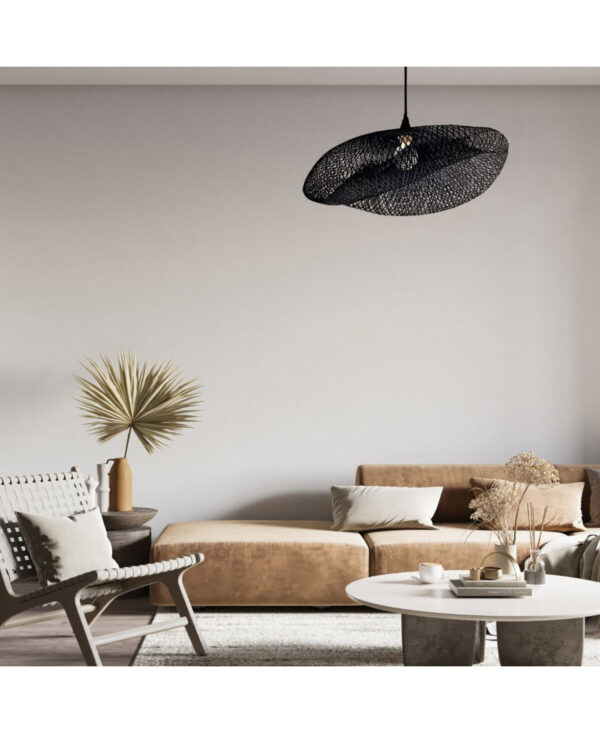 19108 PENDANT LIGHT 1XE27 BAMBOO BLACK Zambelis Lights