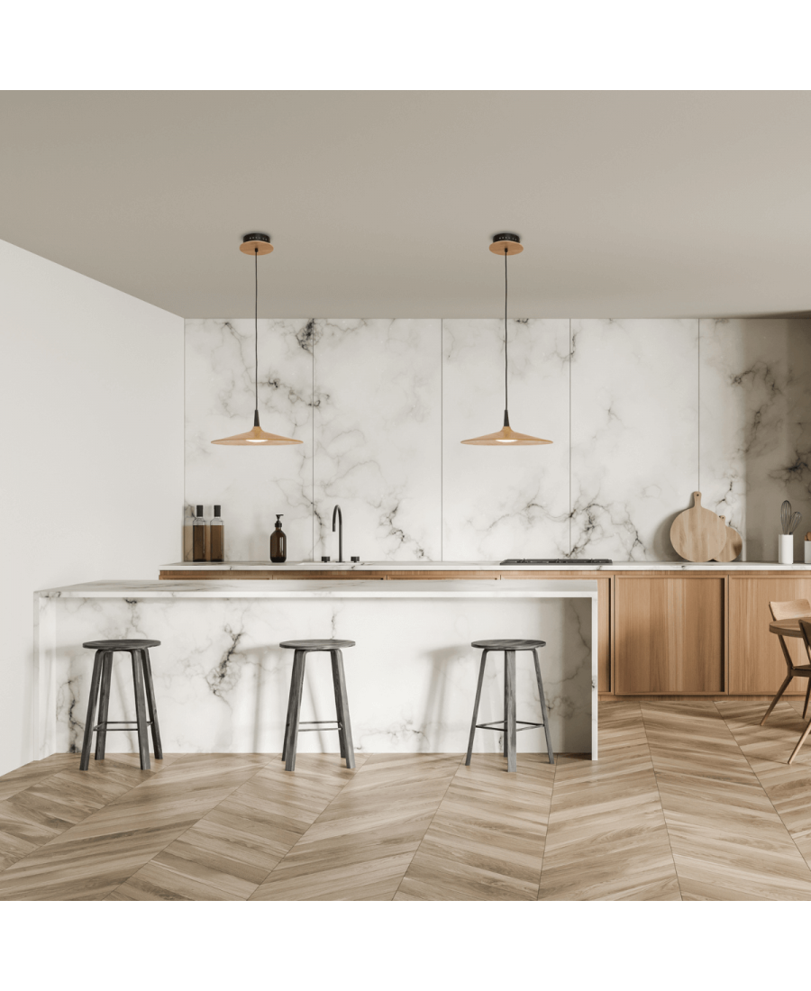 19150 PENDANT LIGHT WOOD LED 6W 3000K Zambelis Lights