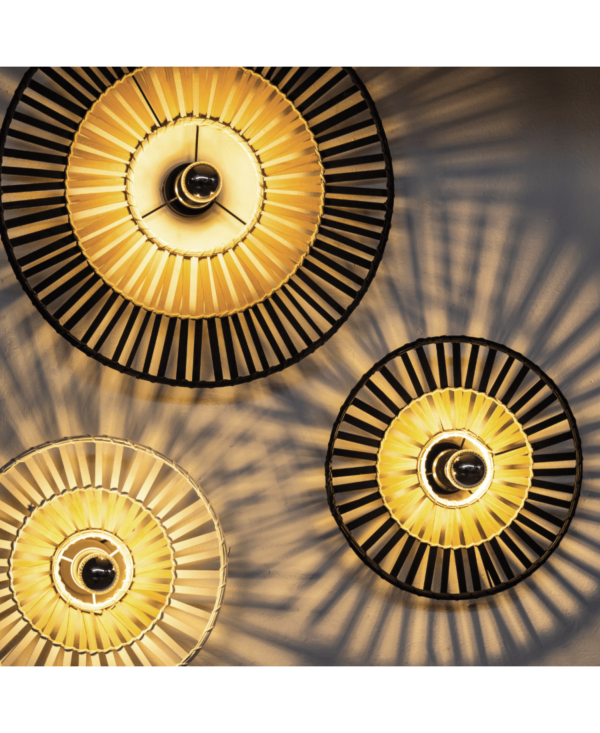 19250 CEILING LIGHT WHITE BAMBOO 1XE7 MAX 40W Zambelis Lights