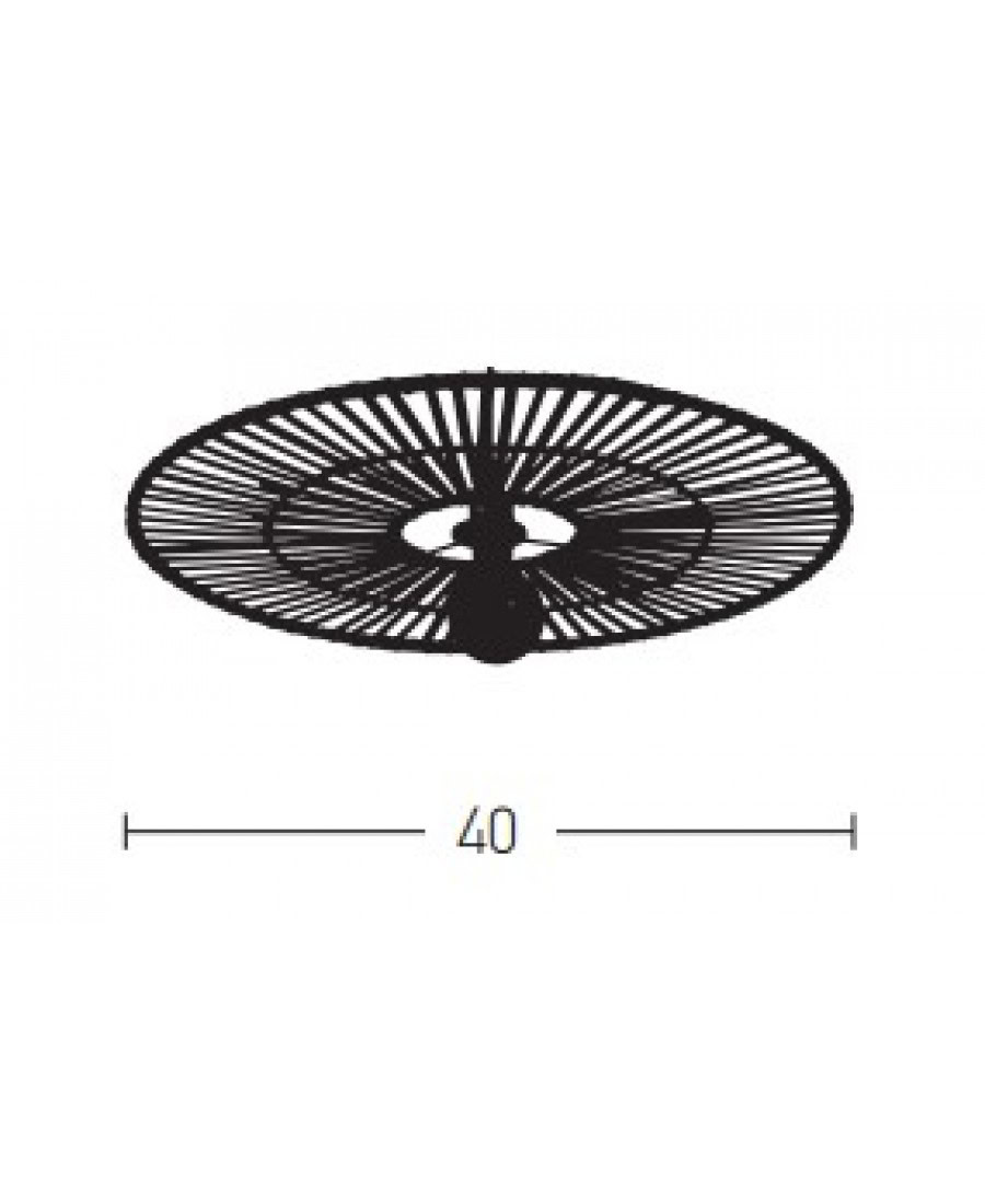 19253 CEILING LIGHT BLACK BAMBOO 1XE7 MAX 40W NATURAL ELEMENTS LIGHTS Zambelis Lights