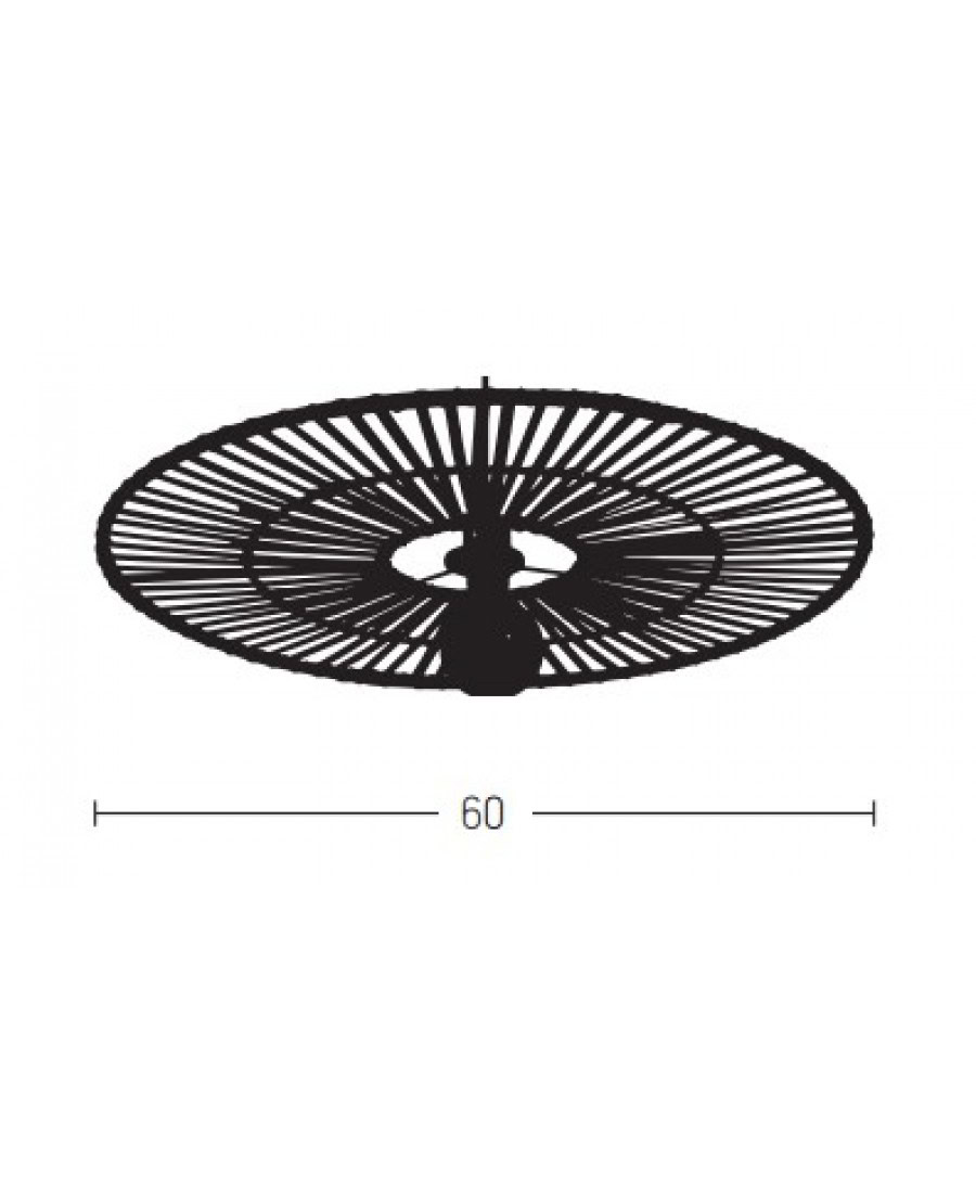 19252 CEILING LIGHT BLACK BAMBOO 1XE7 MAX 40W Zambelis Lights